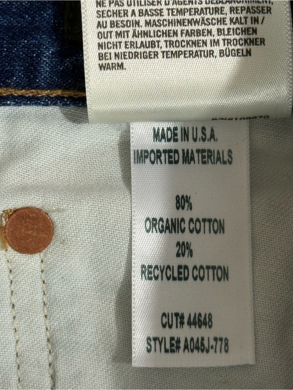 AGOLDE x Amour Vert High Rise Straight Leg Jeans Organic Cotton USA 24 - Picture 8 of 14